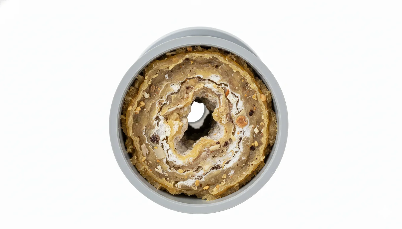 Canalisation obstruée par des graisses